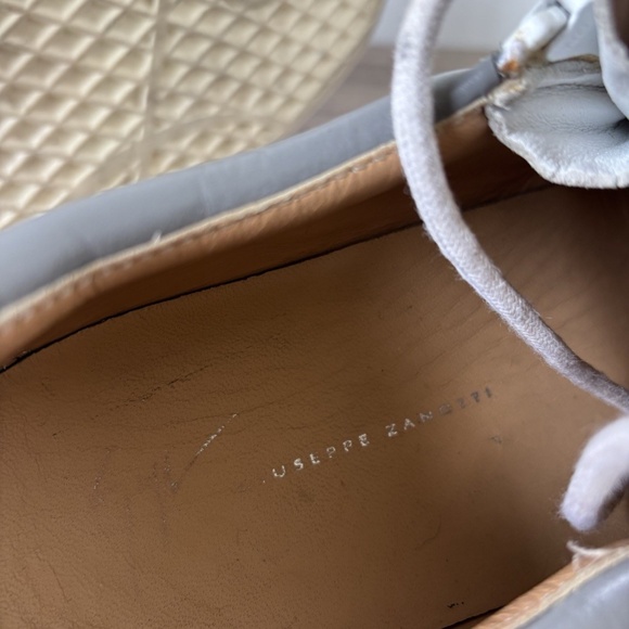 Giuseppe Zanotti Side Zip Low Top Sneakers Gray Men's Sz 41 / 8US Authentic - Picture 8 of 11